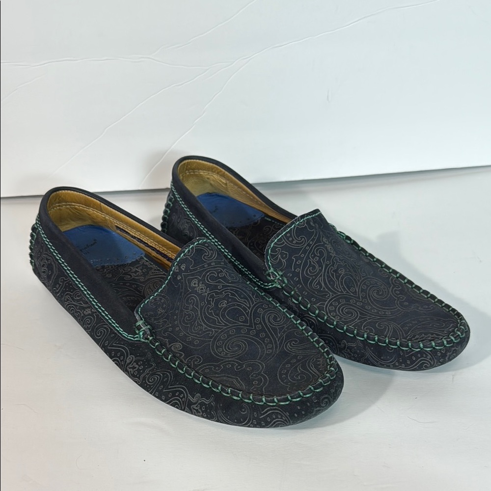 Robert Graham Men's‎ Verrazano Black & Teal Loafers